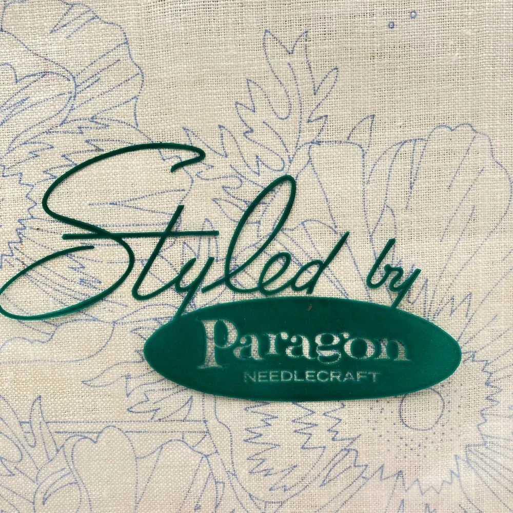 Vintage 1974 Paragon Creative Jewel Stitchery Anemone Pillow Kit 0943 Floral NEW